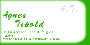 agnes tipold business card